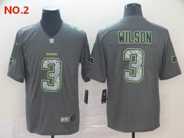 Men's Seattle Seahawks #3 Russell Wilson Jersey NO.2;